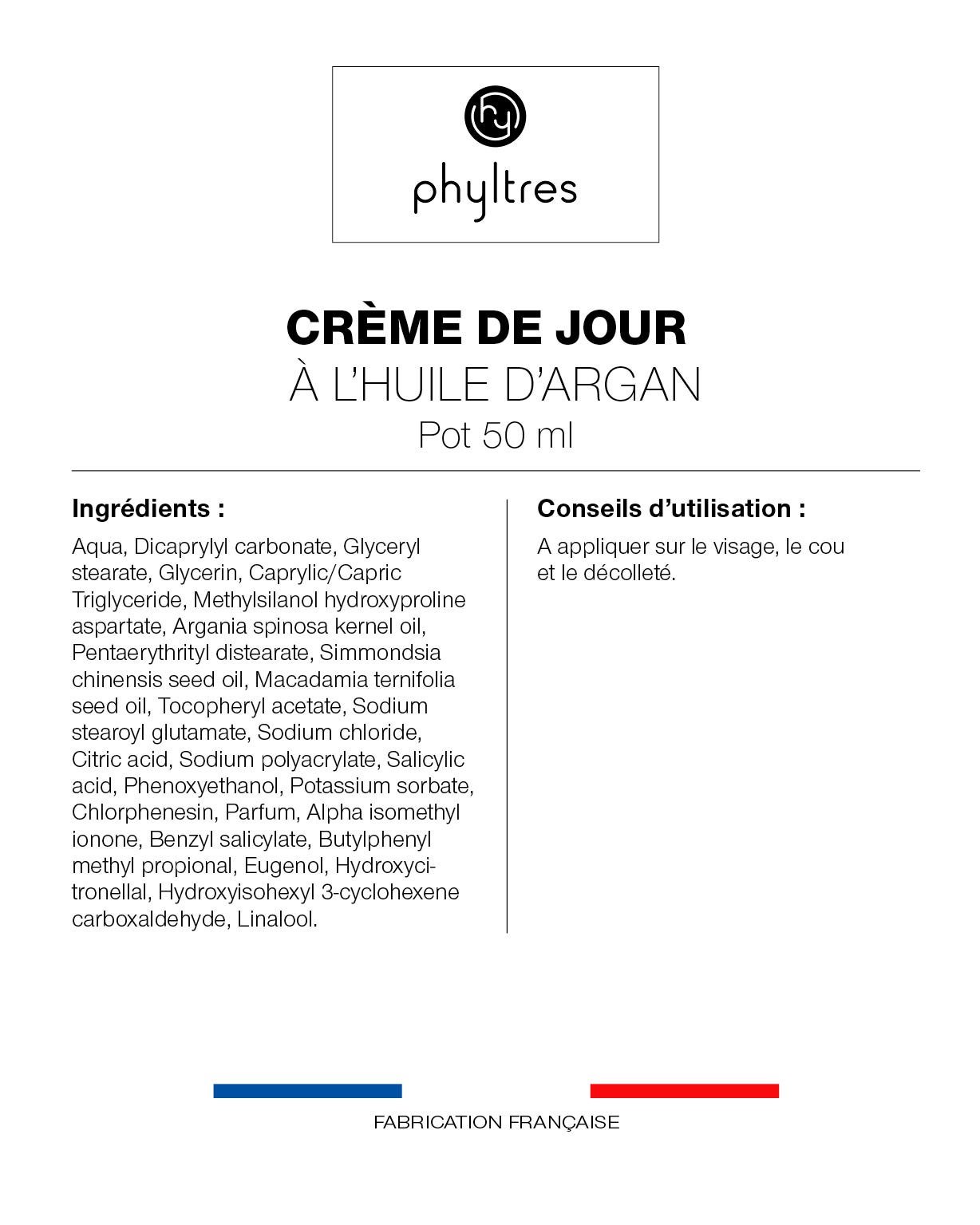 Crème de jour à l'huile d'argan