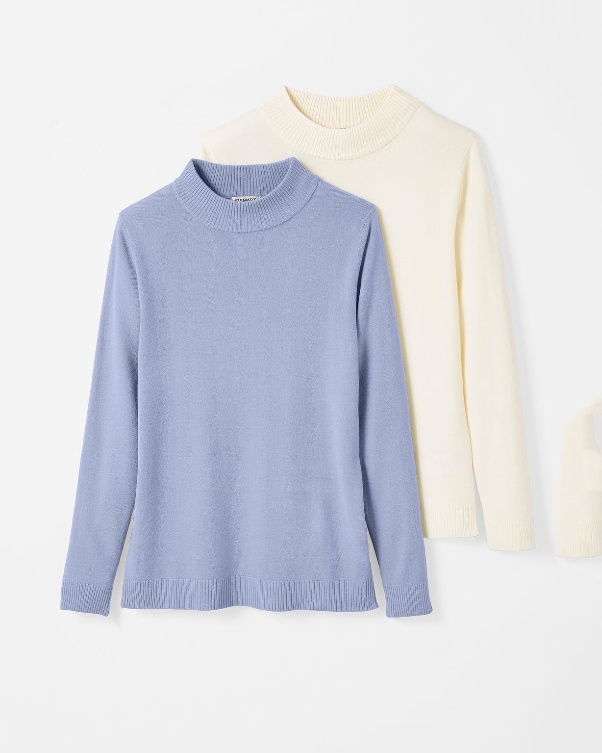 Lot de 2 pulls toucher doux col montant