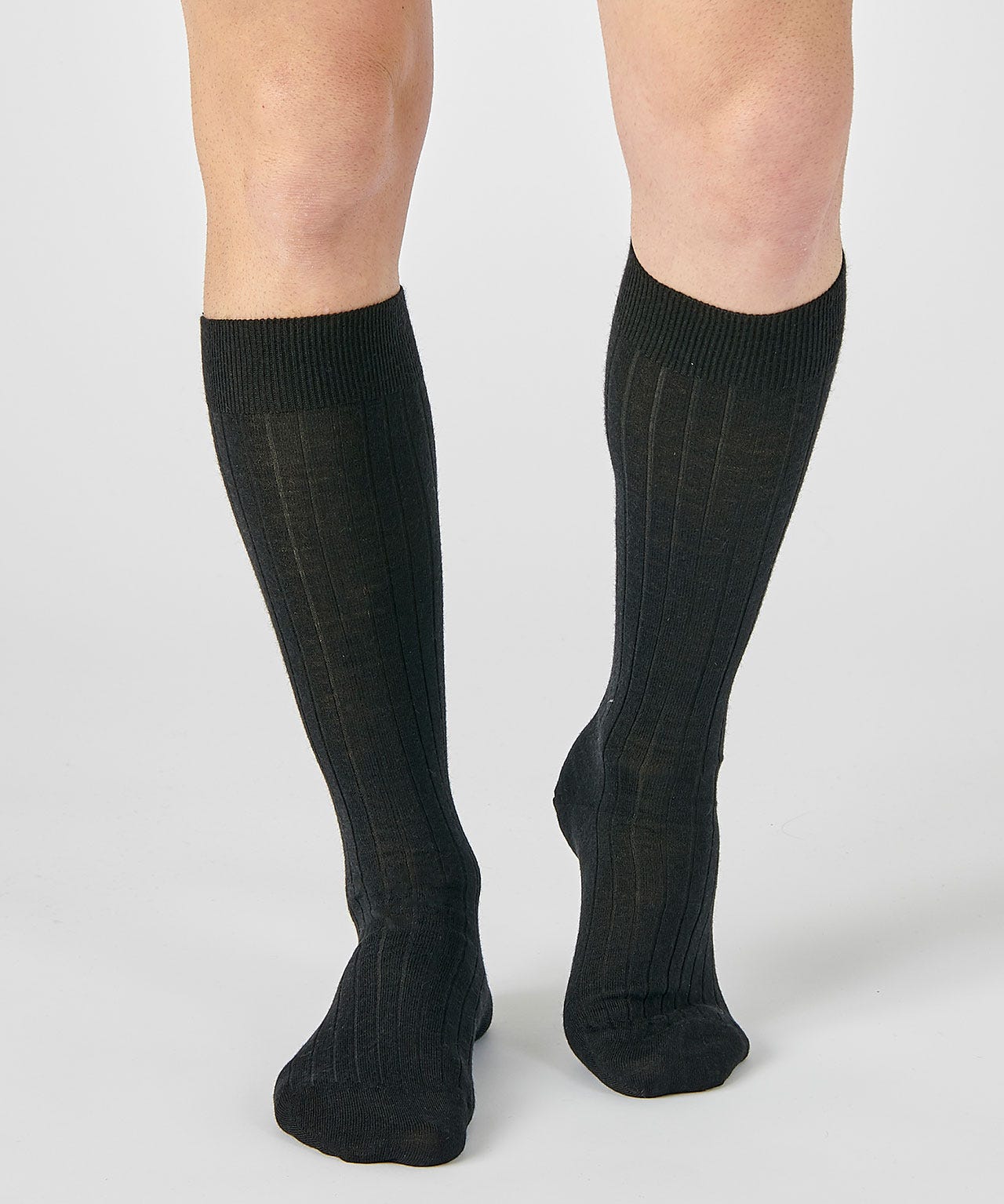 Lot de 2 paires de mi-bas mélange laine Mérinos côte Derby