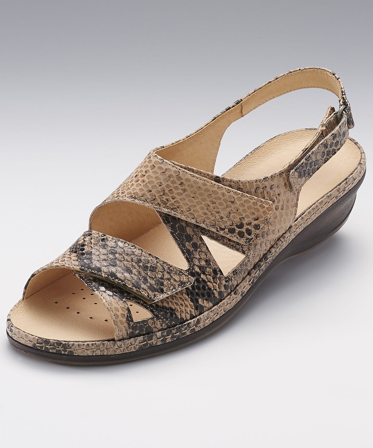 Sandales à scratch, ouverture totale Piedical