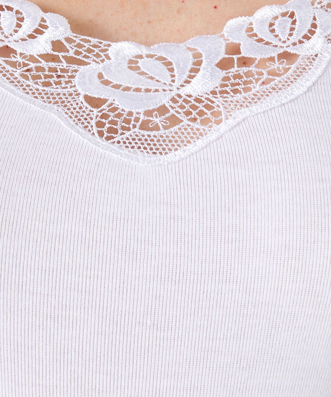 Tee-shirt finition guipure Thermolactyl