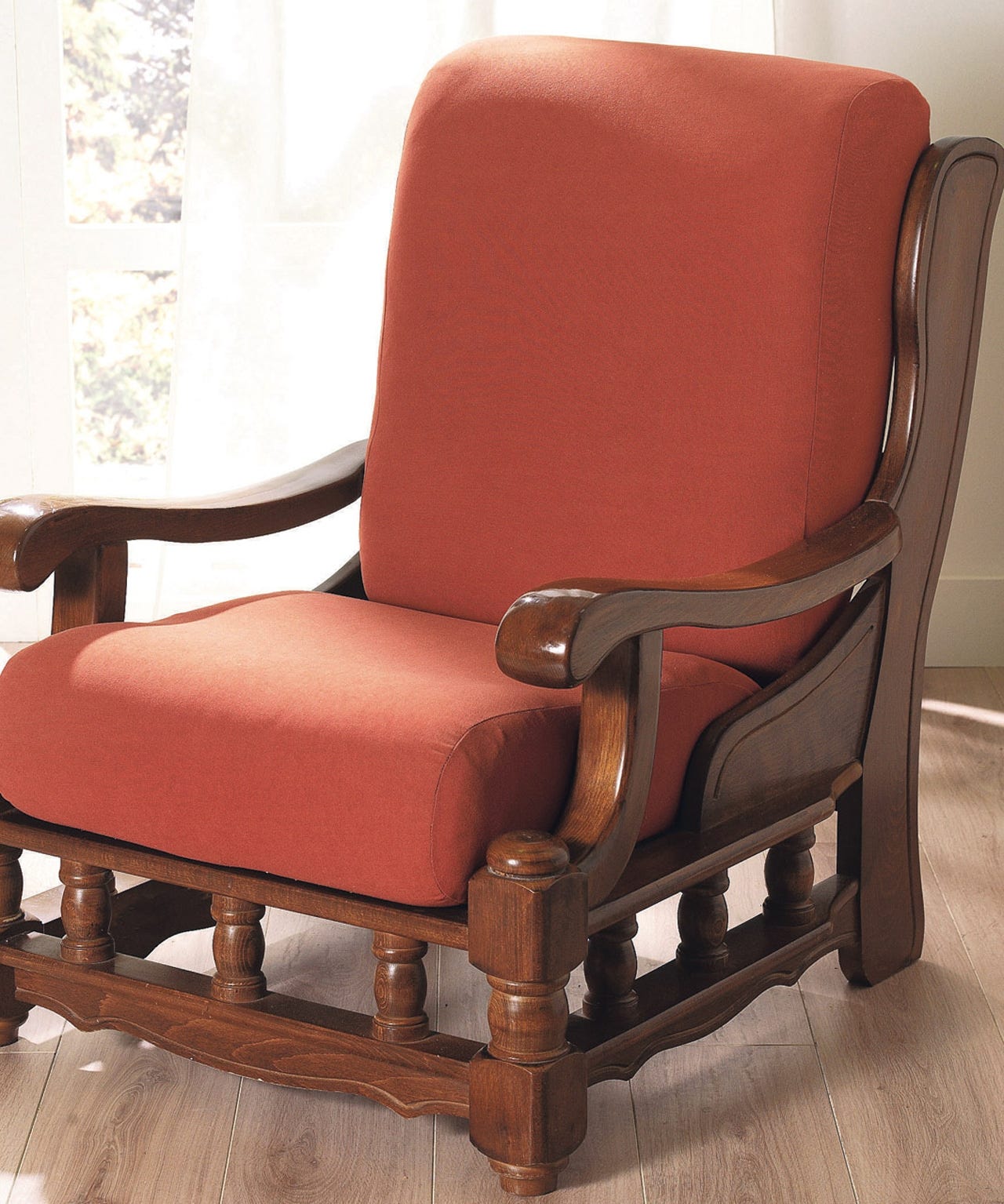 Lot de 2 housses extensibles pour fauteuil rustique