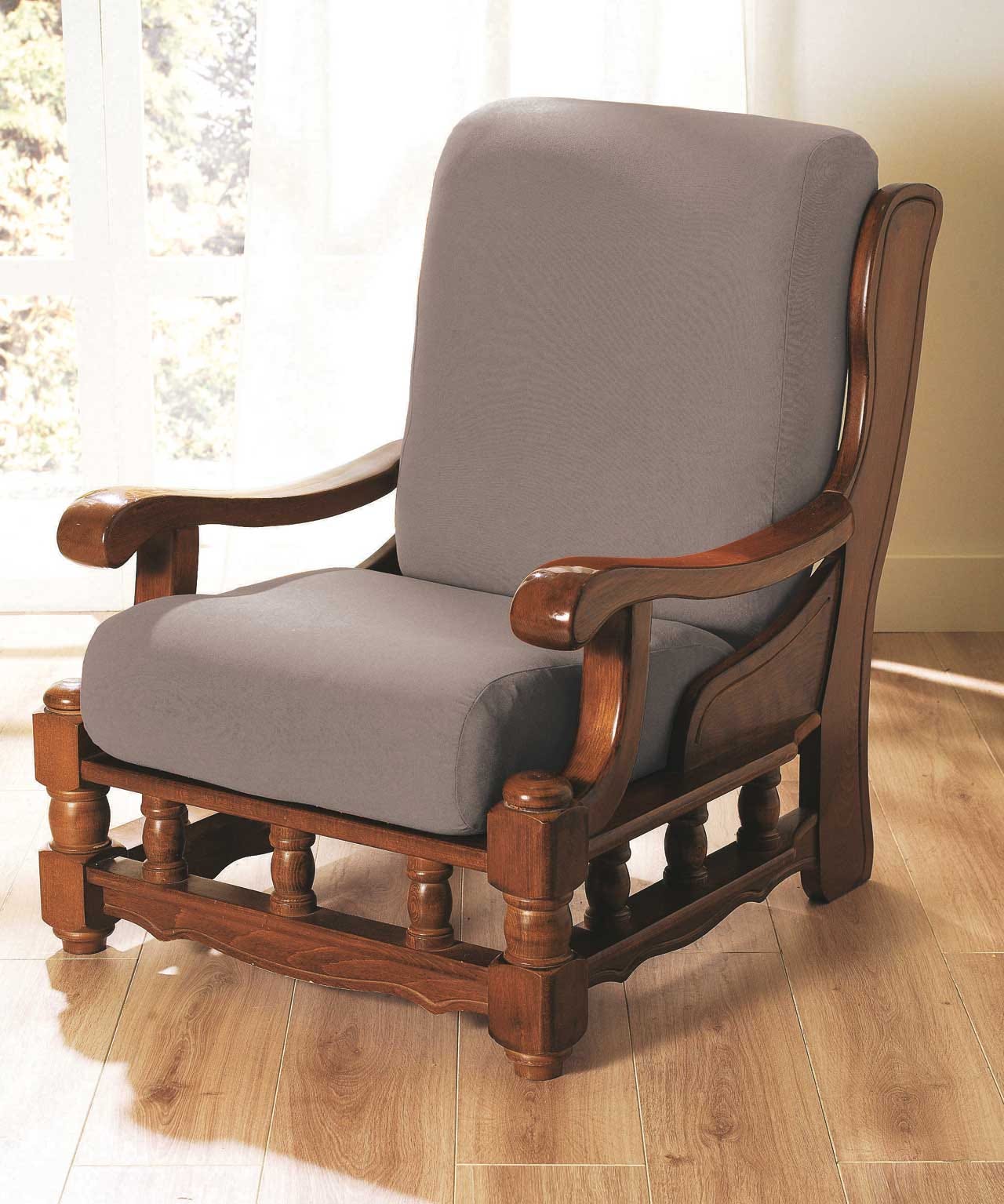 Lot de 2 housses extensibles pour fauteuil rustique