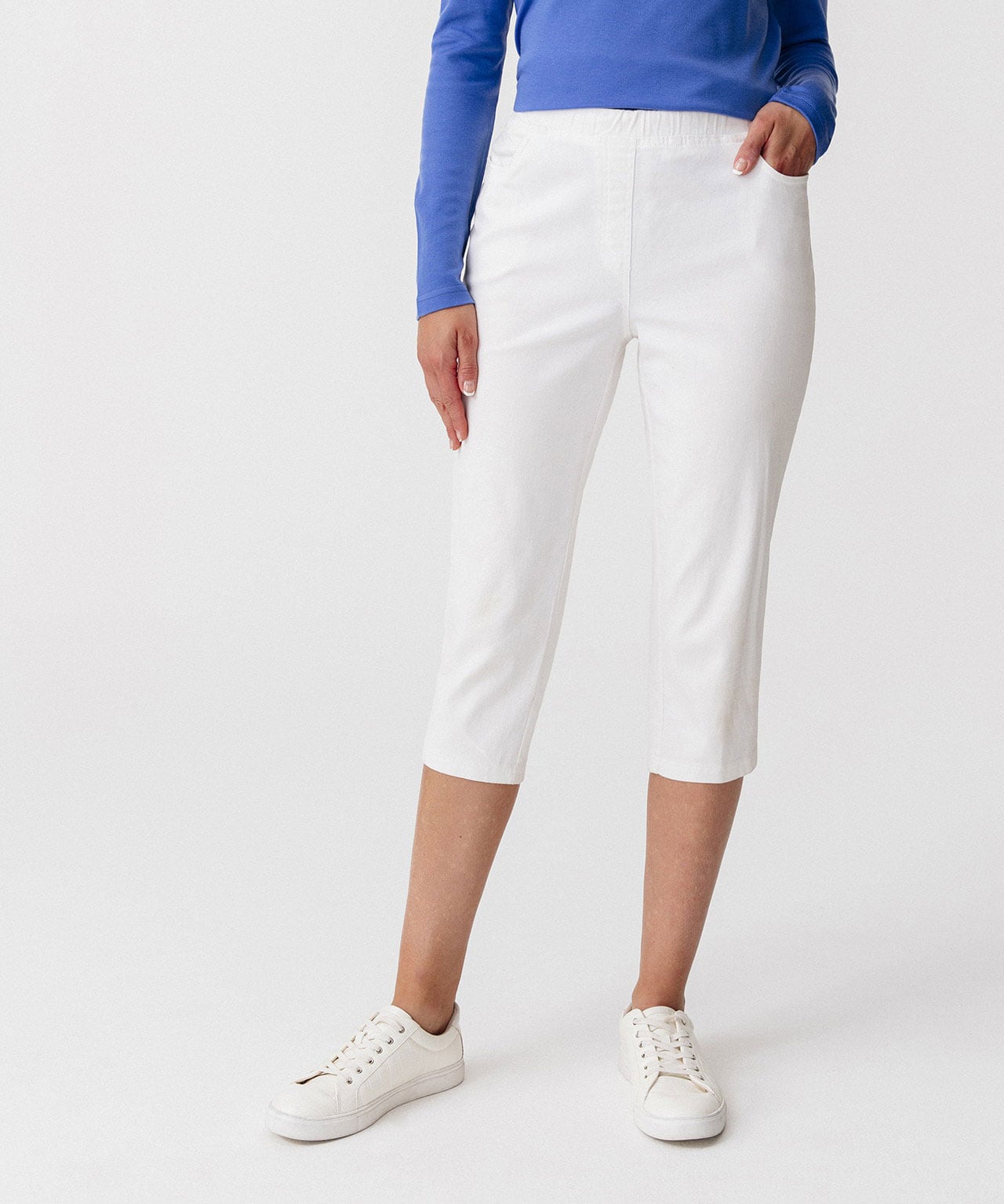 Pantacourt gabardine extensible