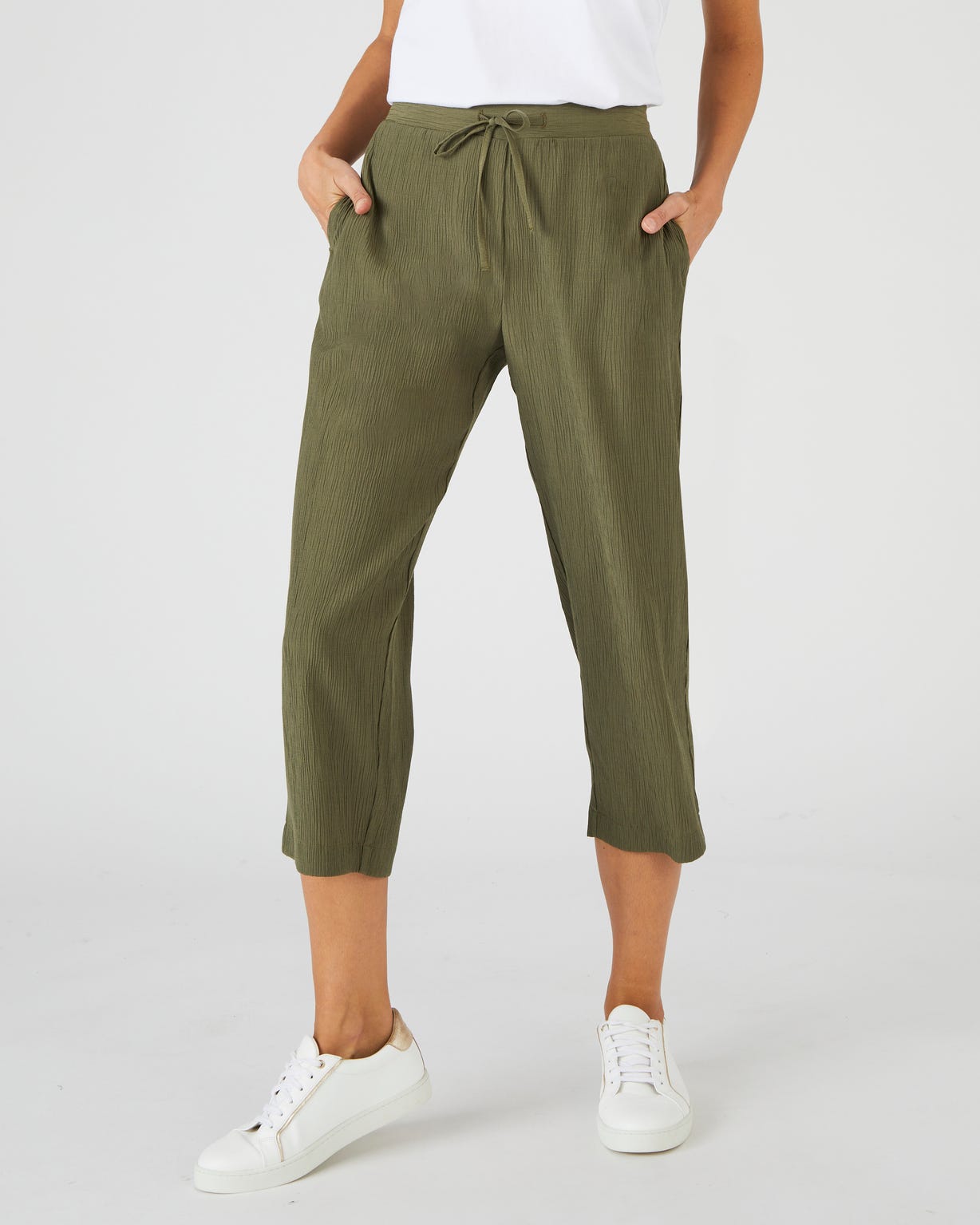 Pantacourt crépon léger