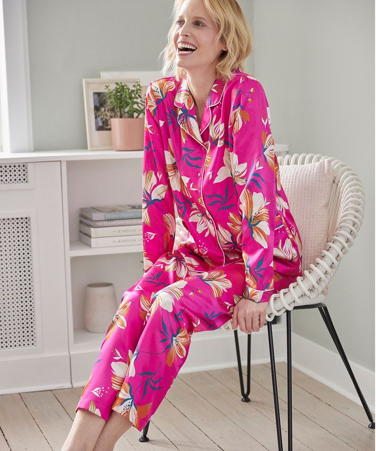 Pyjama satin imprimé