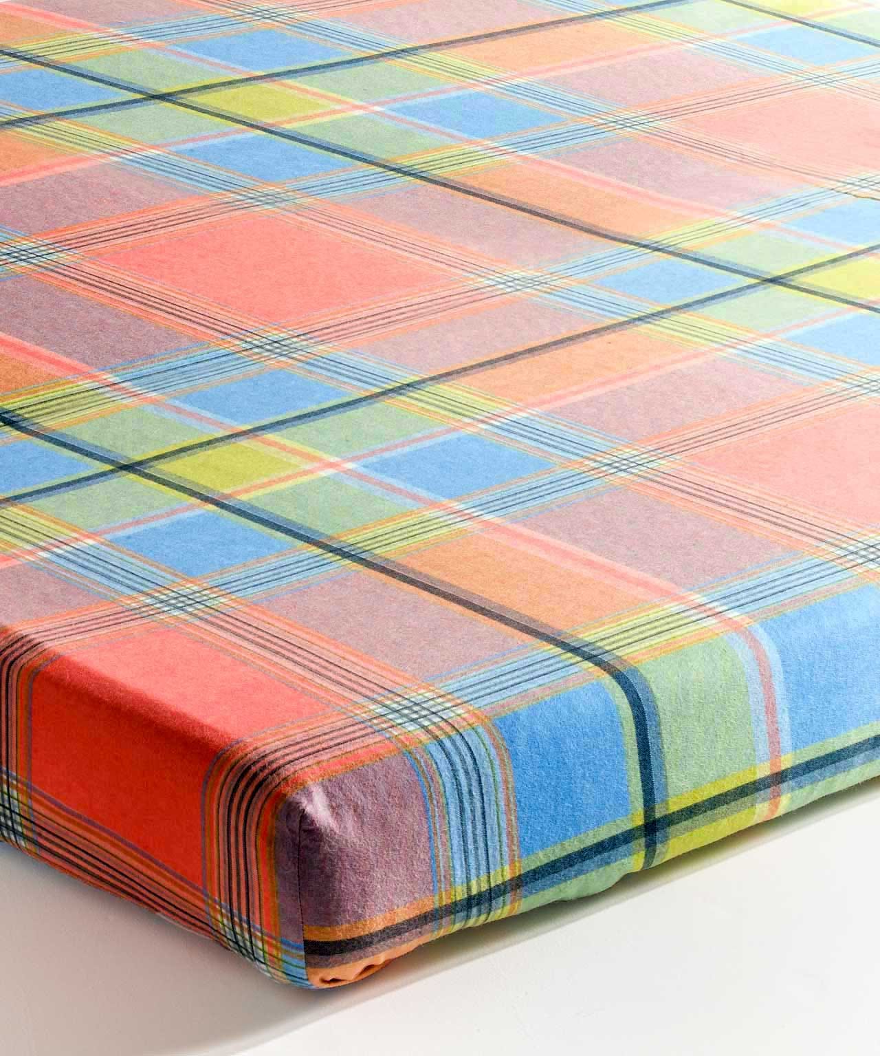 Drap-housse flanelle Madras