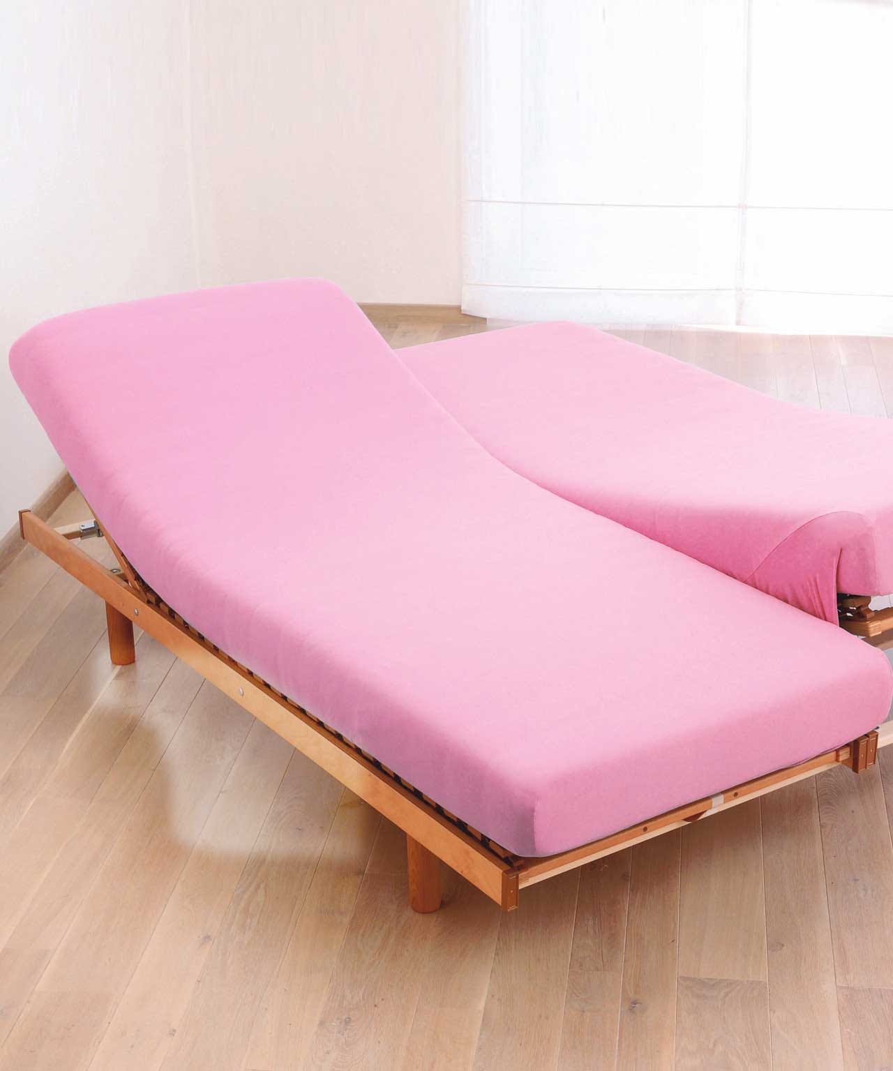 Drap-housse tête et pieds relevables, double couchage