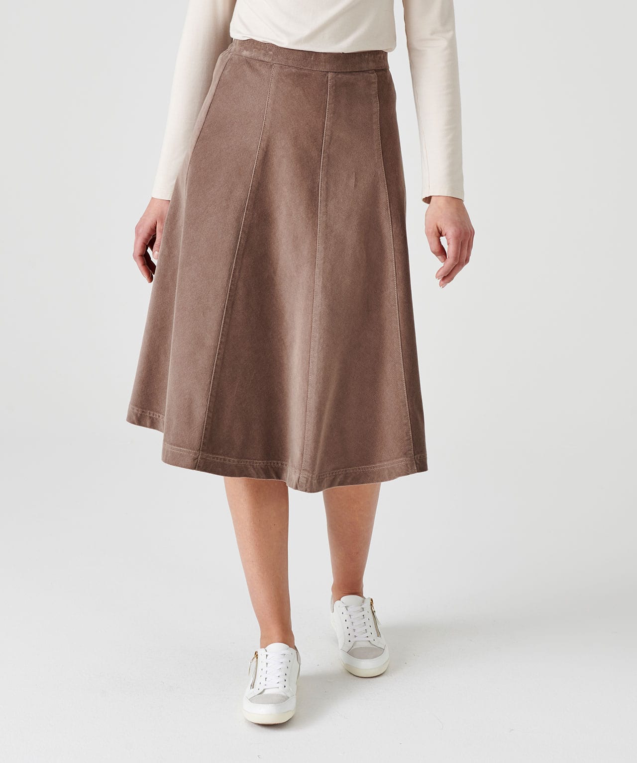 Jupe velours évasée