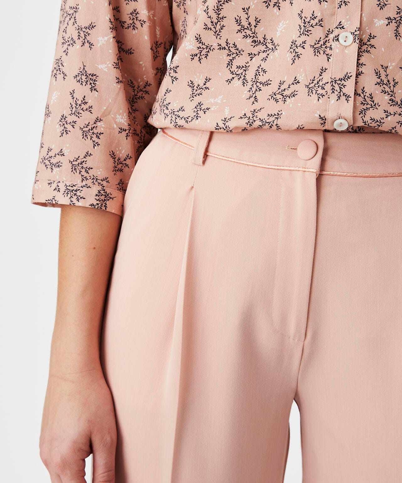 Pantalon ample biais satin