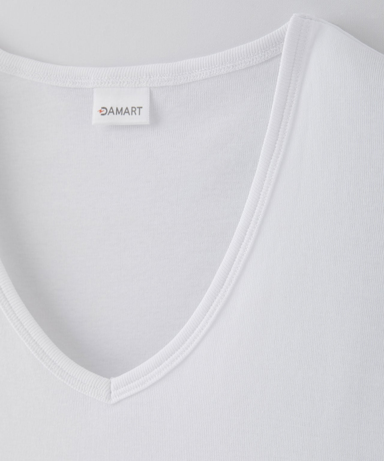 Lot de 2 t-shirts col V, manches courtes, Essential pur coton peigné