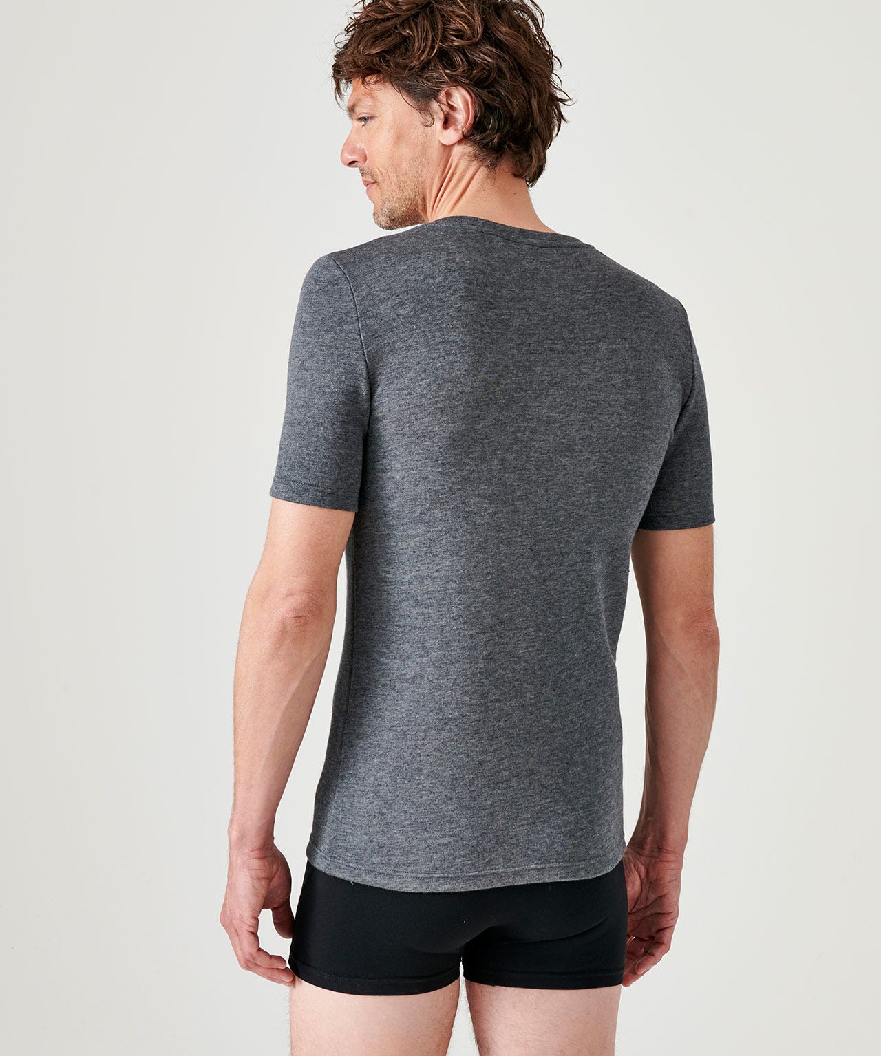 T-shirt double face col V Thermolactyl