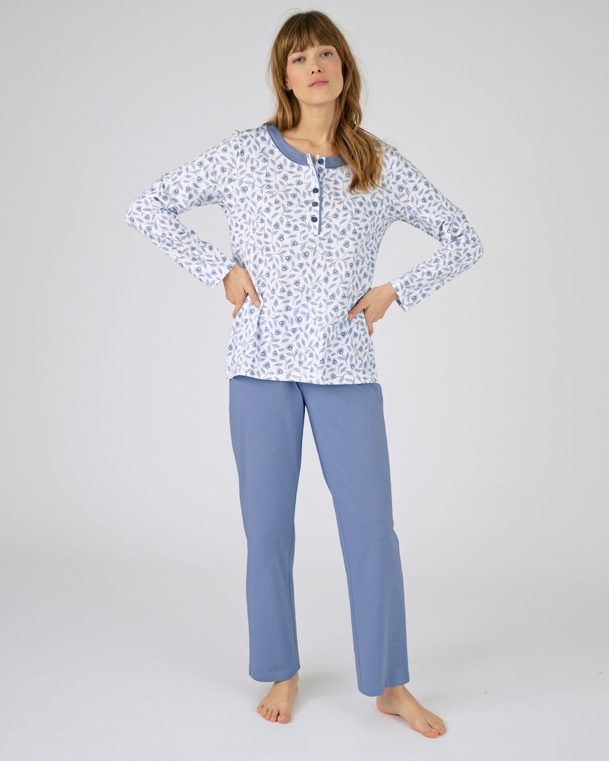 Pyjama maille jersey pur coton peigné