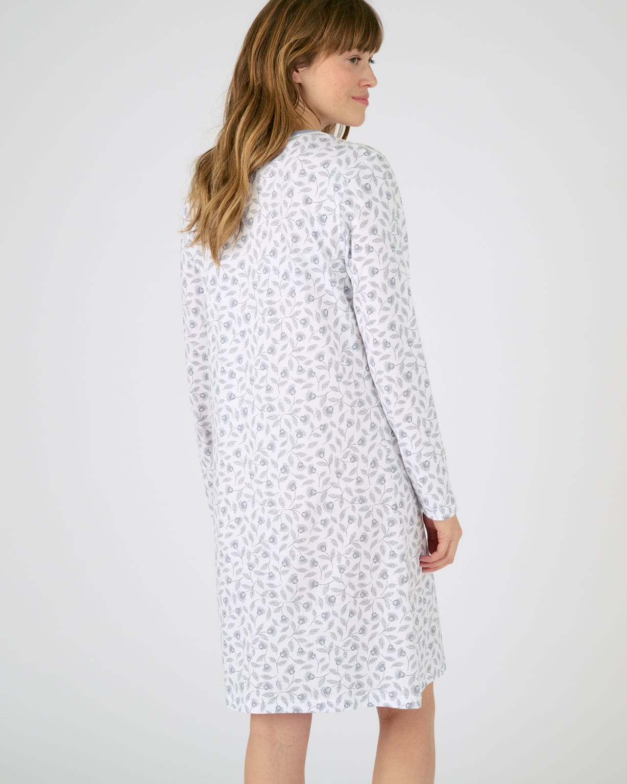 Chemise de nuit maille jersey pur coton peigné