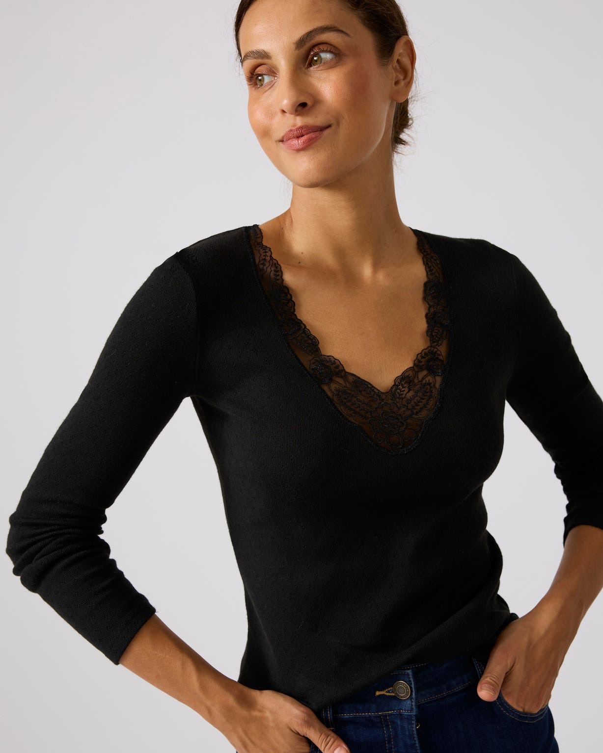 T-shirt manches longues maille ajourée Thermolactyl