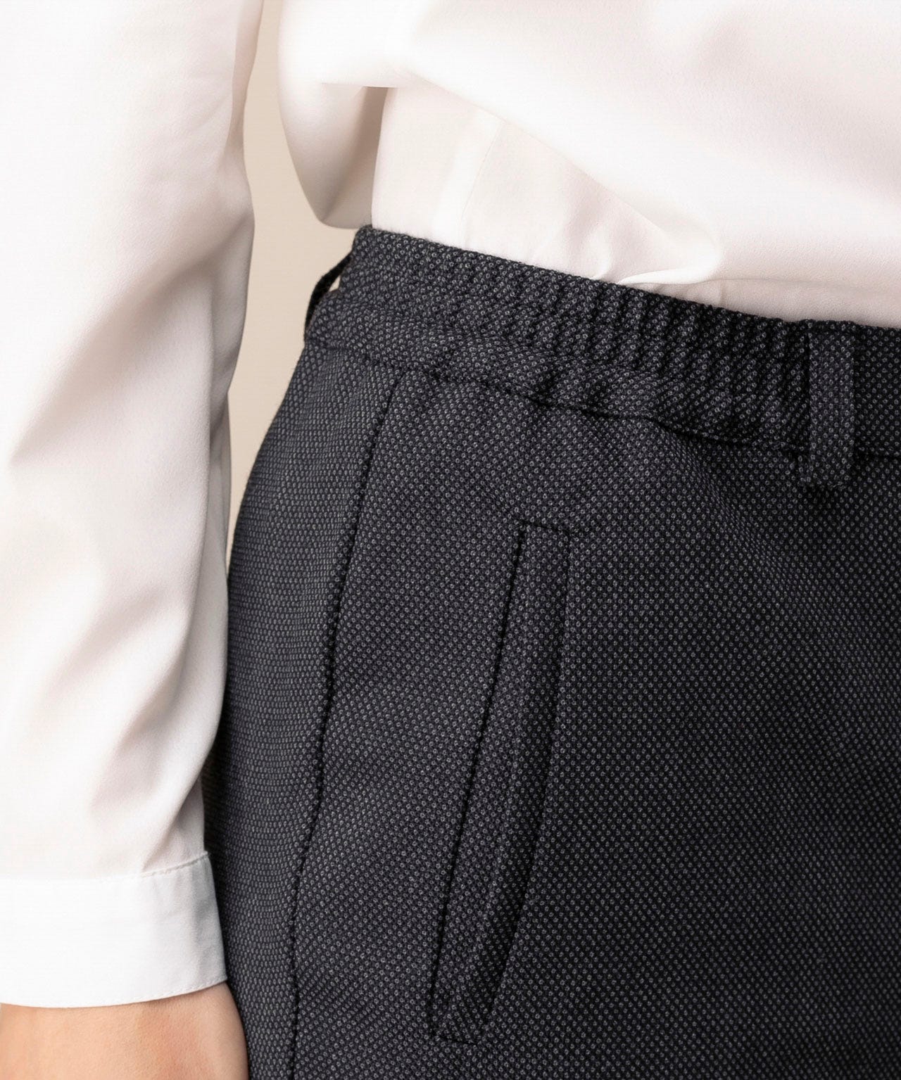 Pantalon motif grain caviar