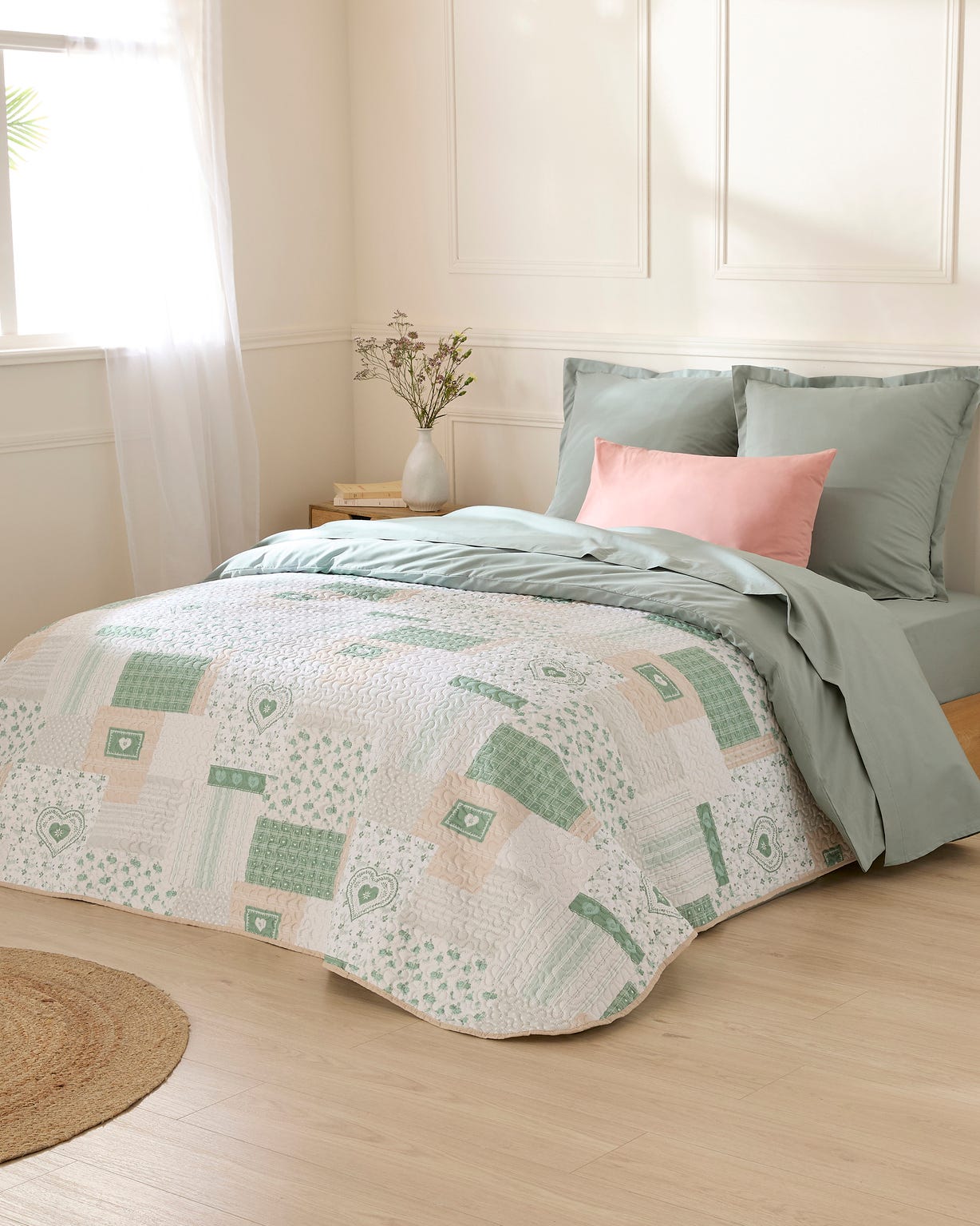 Couvre-lit imprimé patchwork