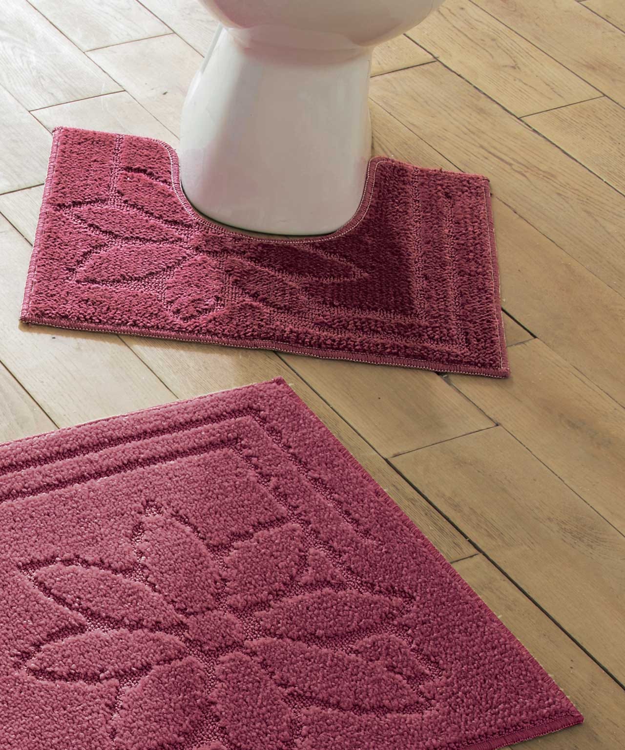 Tapis de bain jacquard marguerites