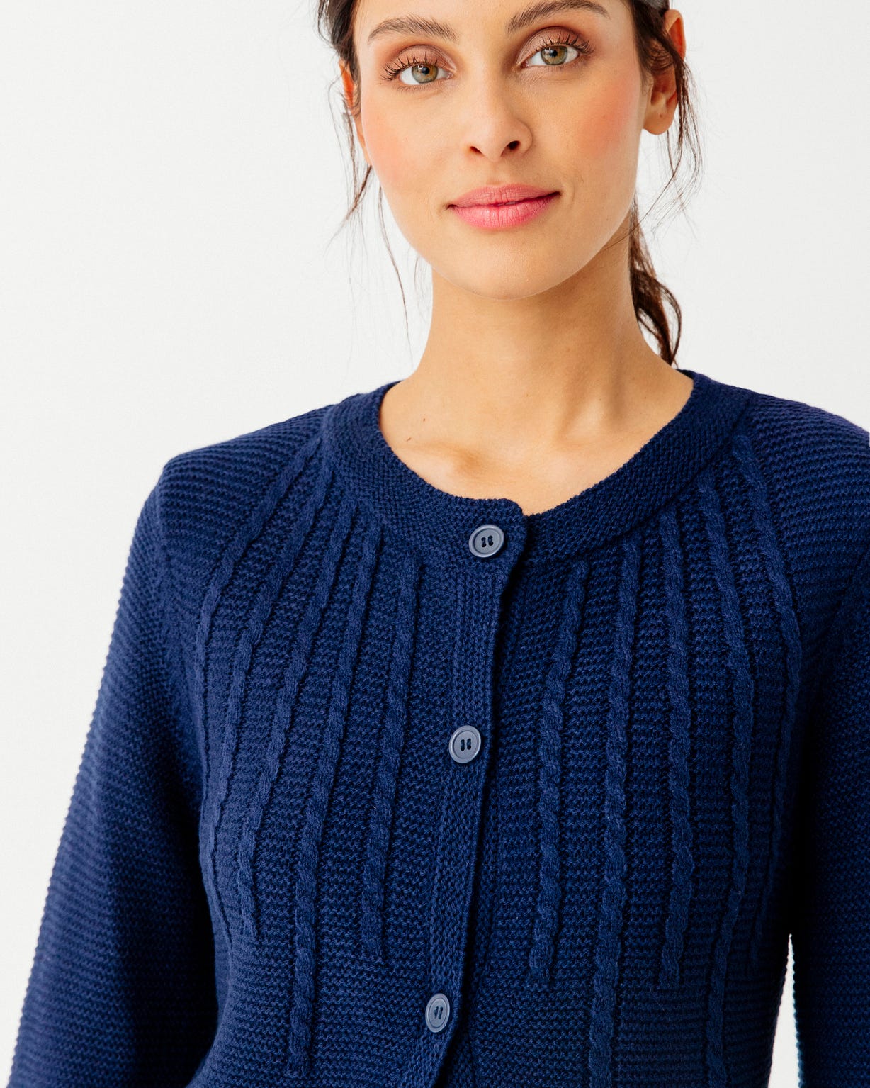 Cardigan maille fantaisie manches longues