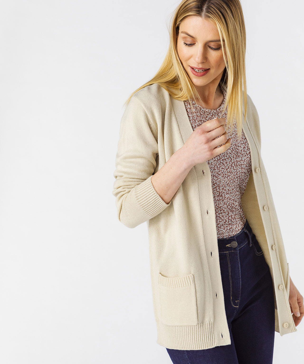 Gilet classique maille jersey 
