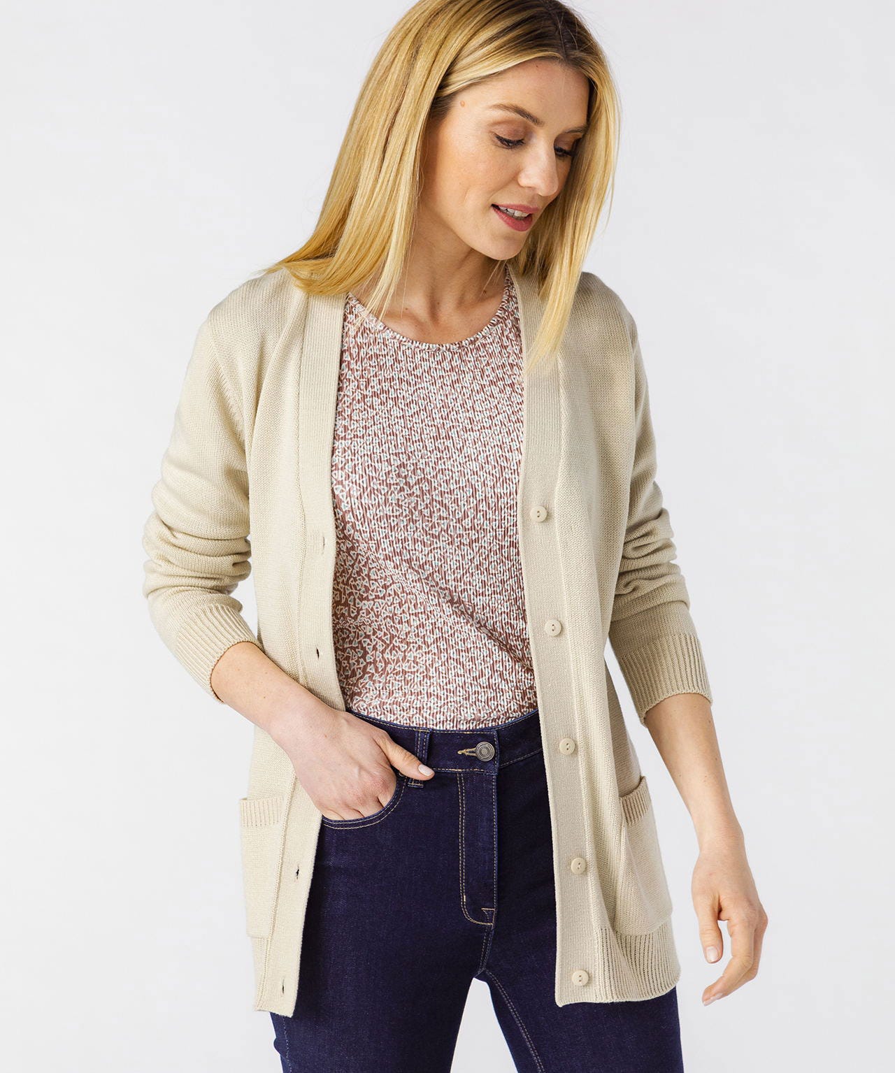 Gilet classique maille jersey 