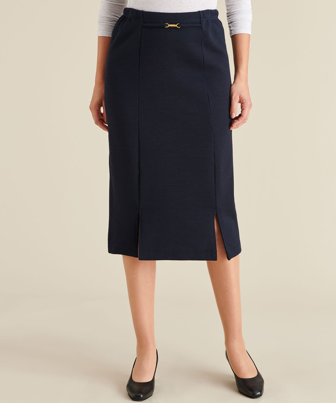 Jupe droite en maille milano Thermolactyl