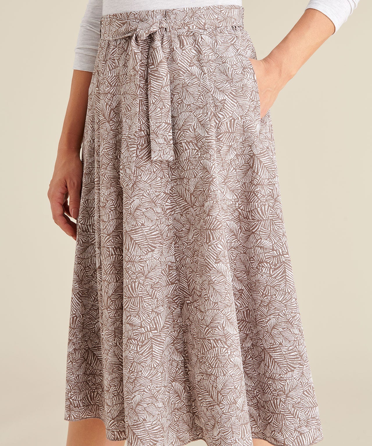 Jupe évasée tissu fluide