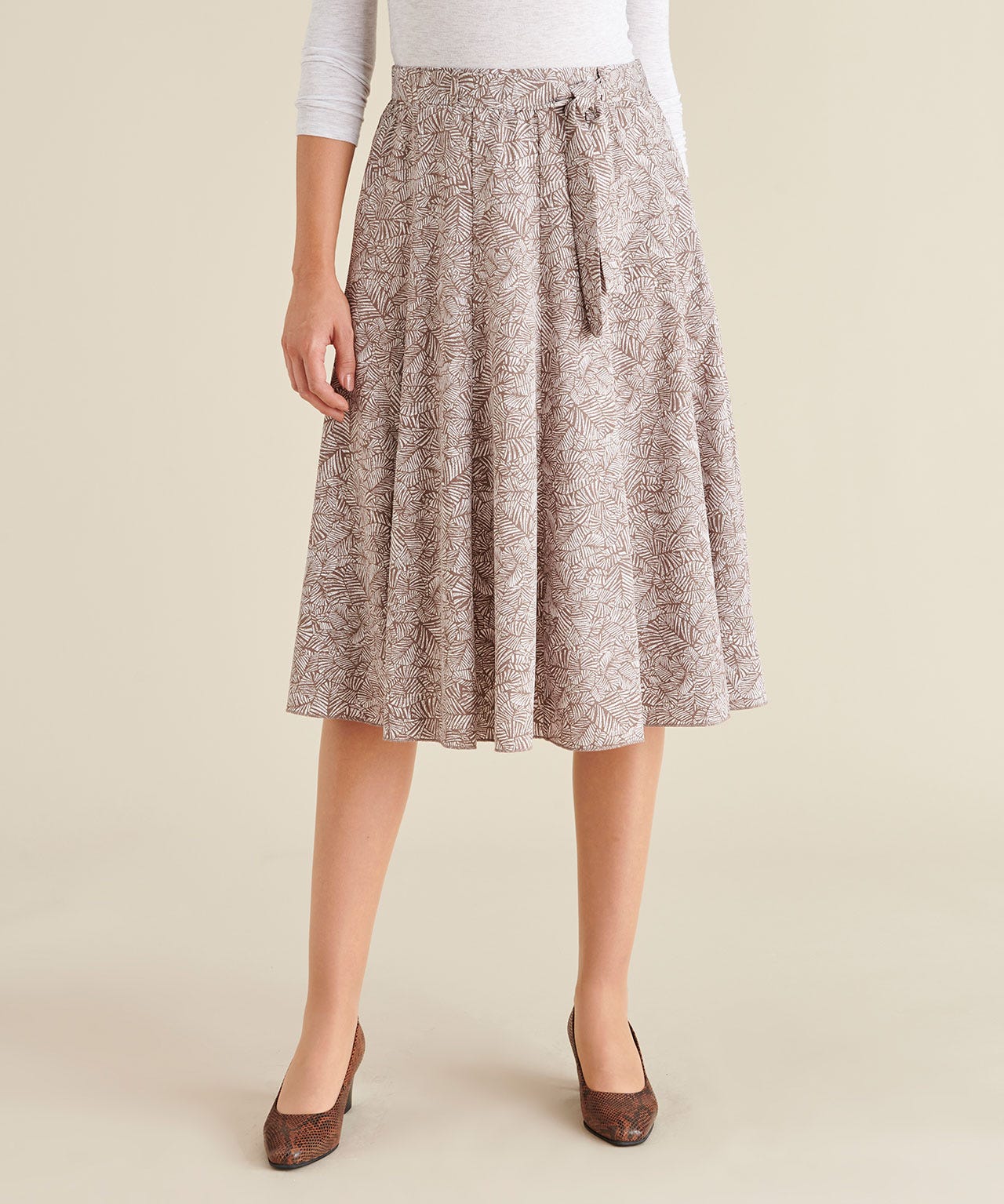 Jupe évasée tissu fluide