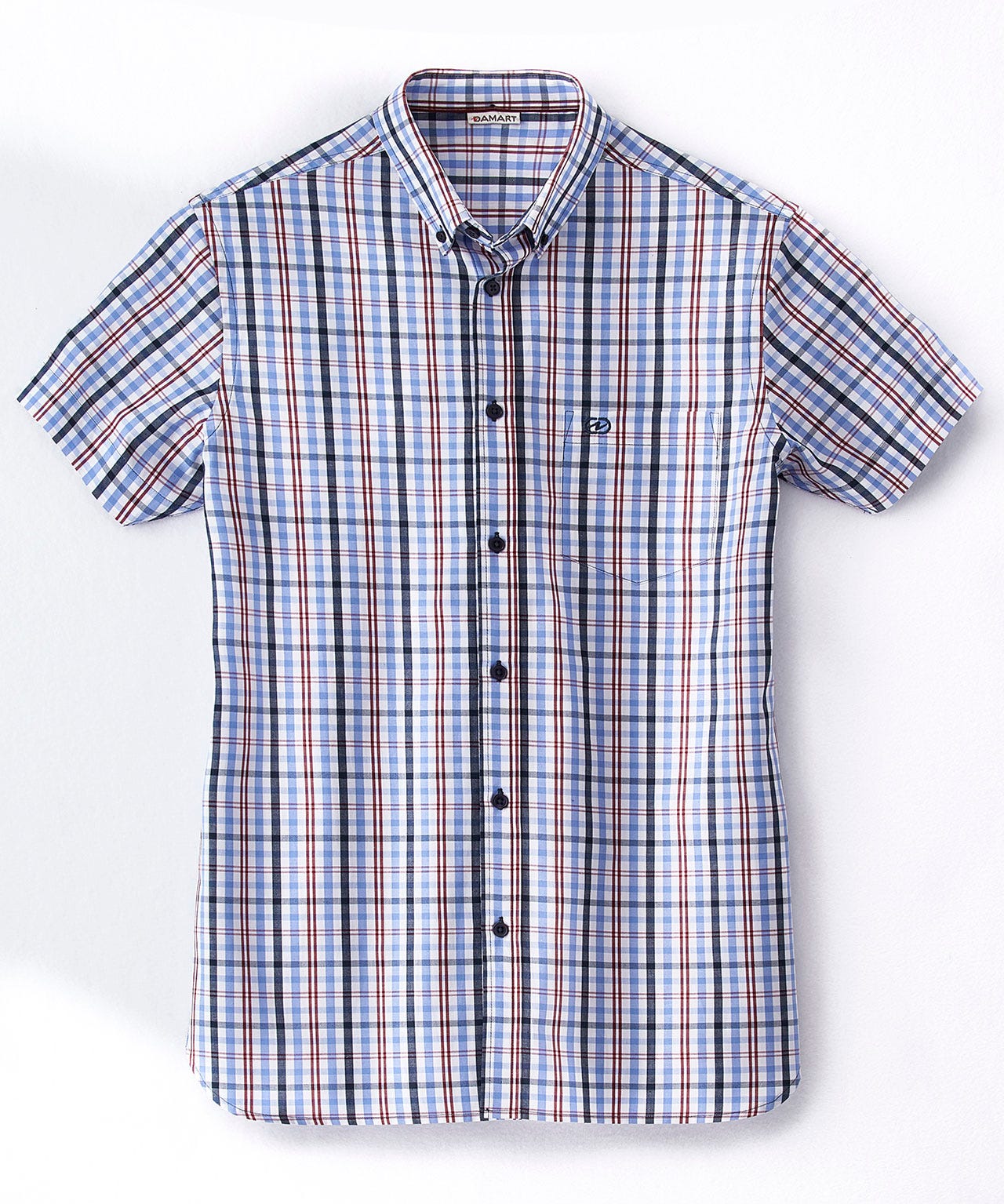 Chemisette pur coton à carreaux