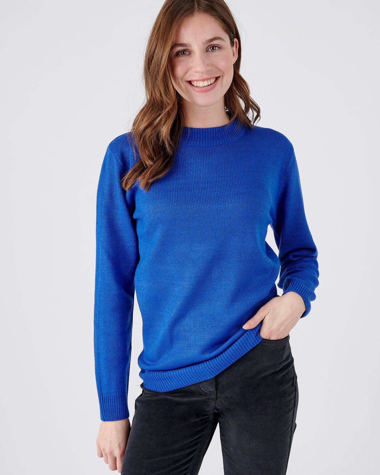 Pull col rond maille jersey