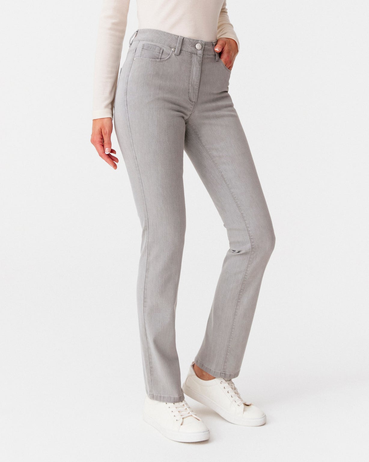 Pantalon denim, coupe droite Perfect Fit by Damart