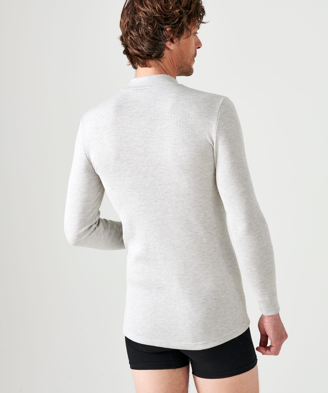 T-shirt homme Thermolactyl col rond, côtes molletonnées