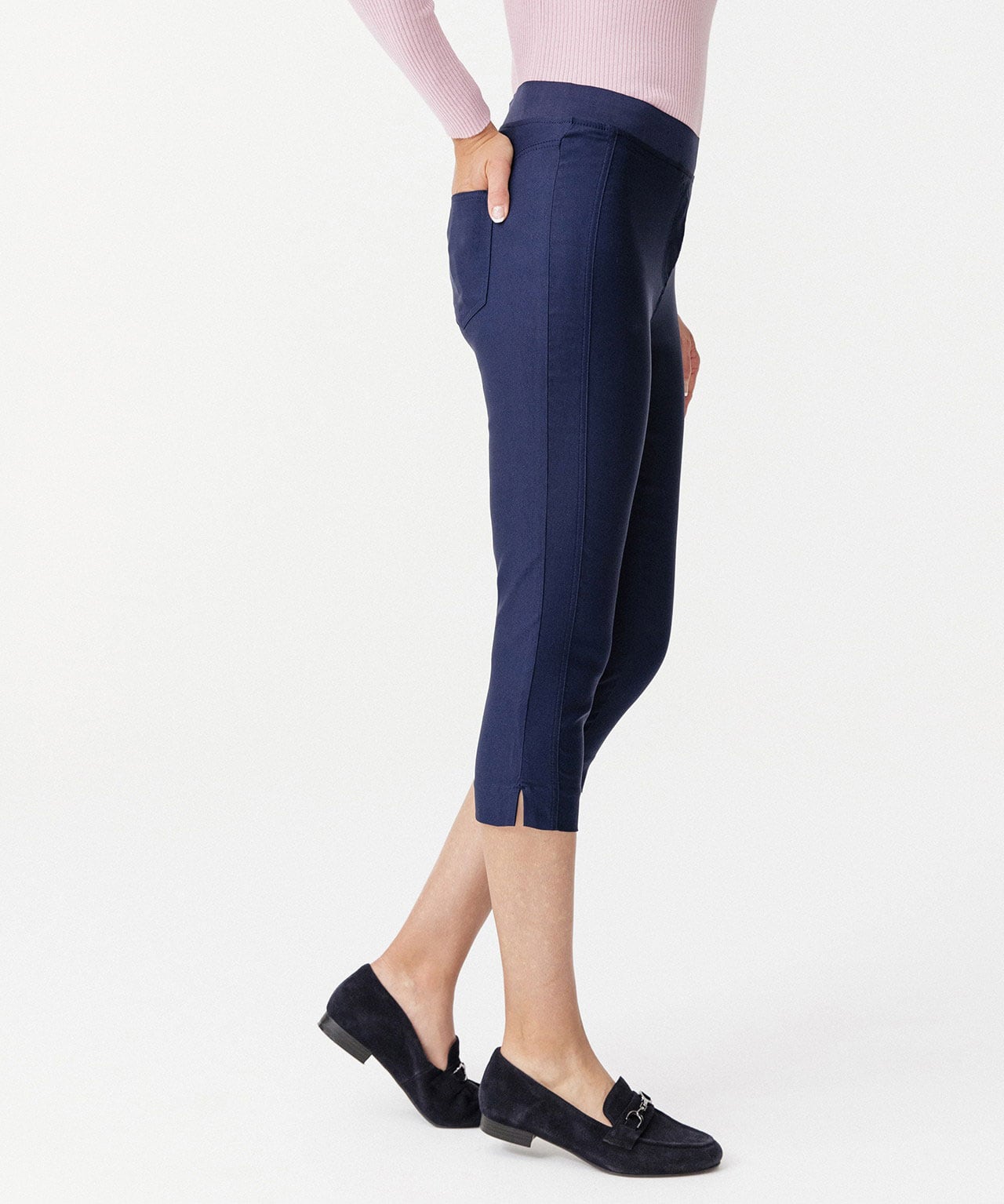 Pantacourt coupe allongeante