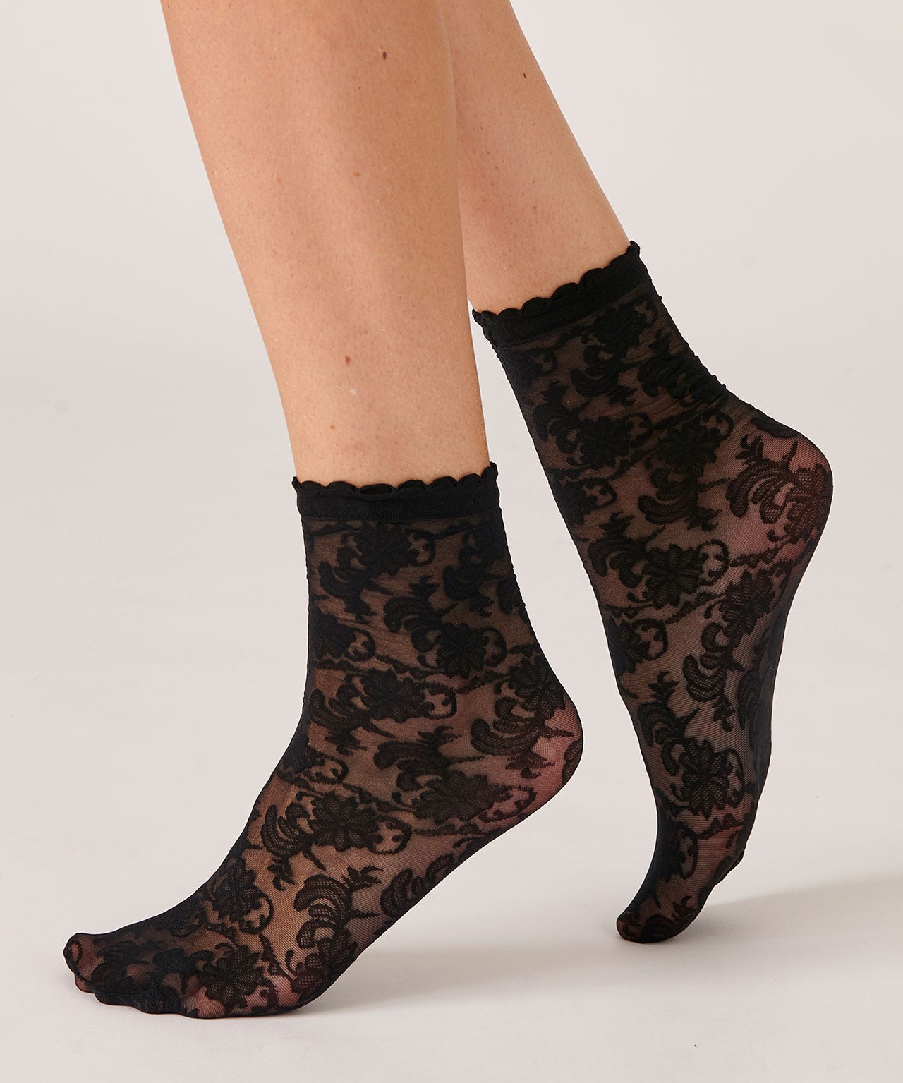 Lot de 2 paires de socquettes dentelle