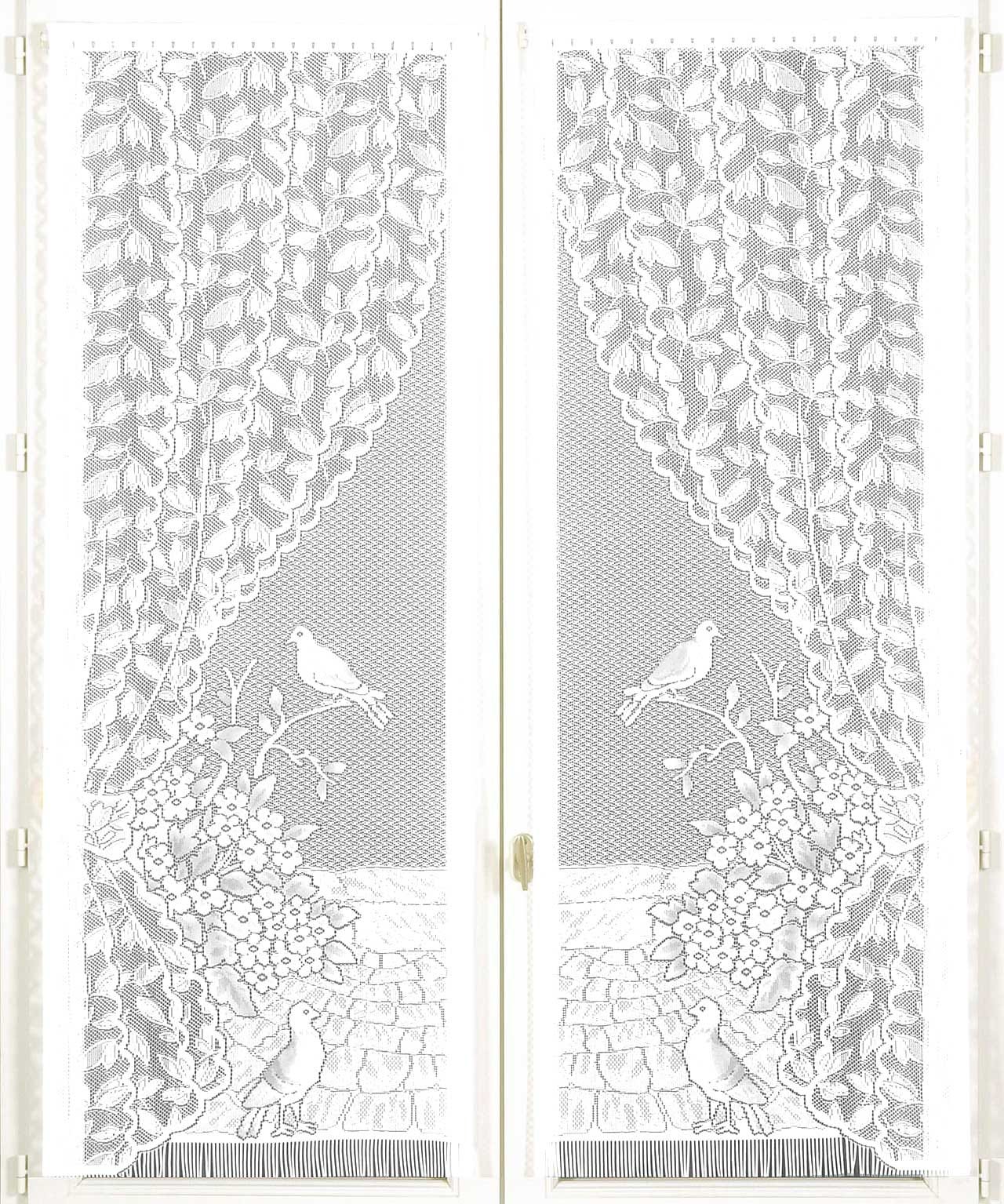 Paire de voilages droits OISEAUX