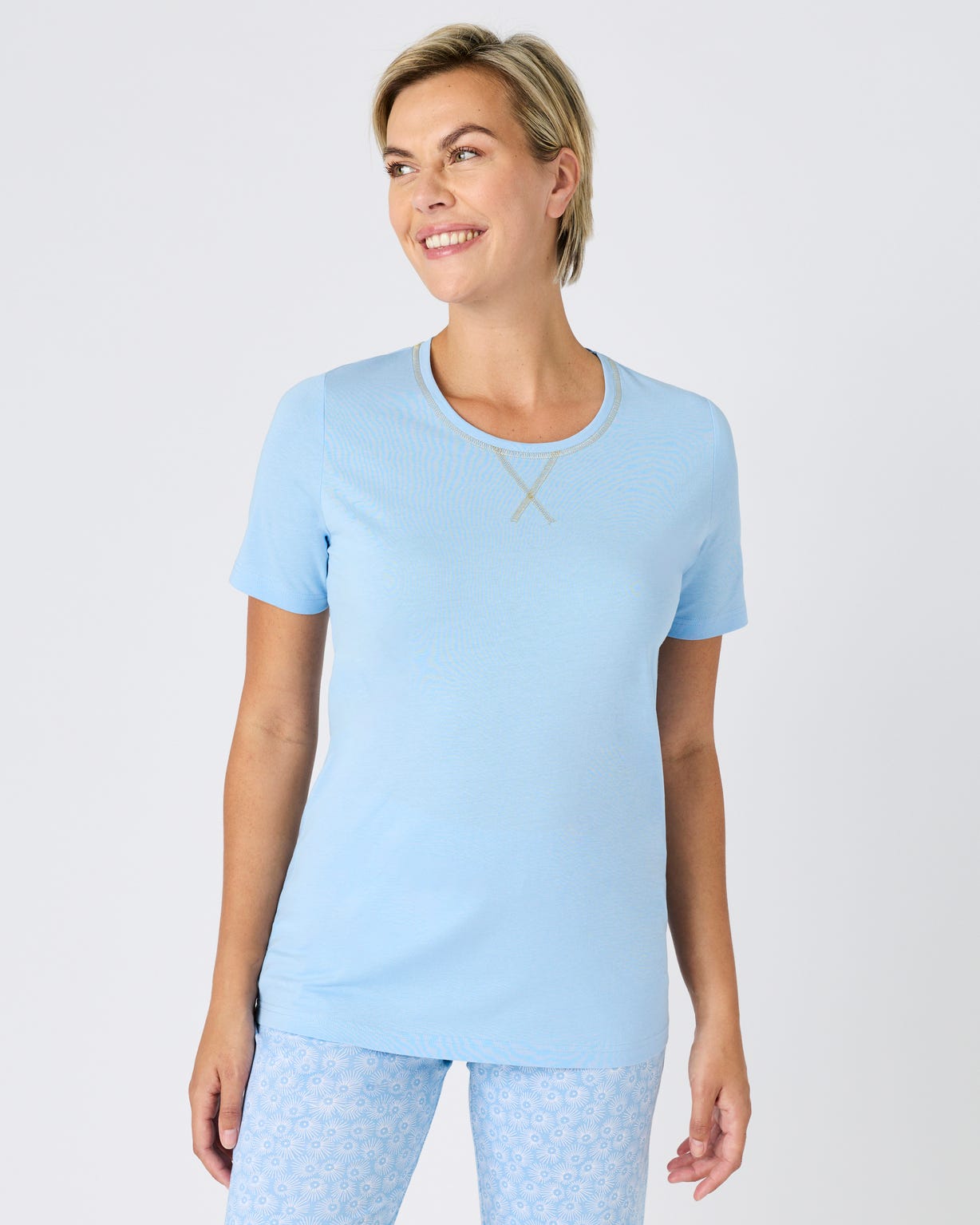 Pyjacourt fantaisie, maille jersey pur coton peigné