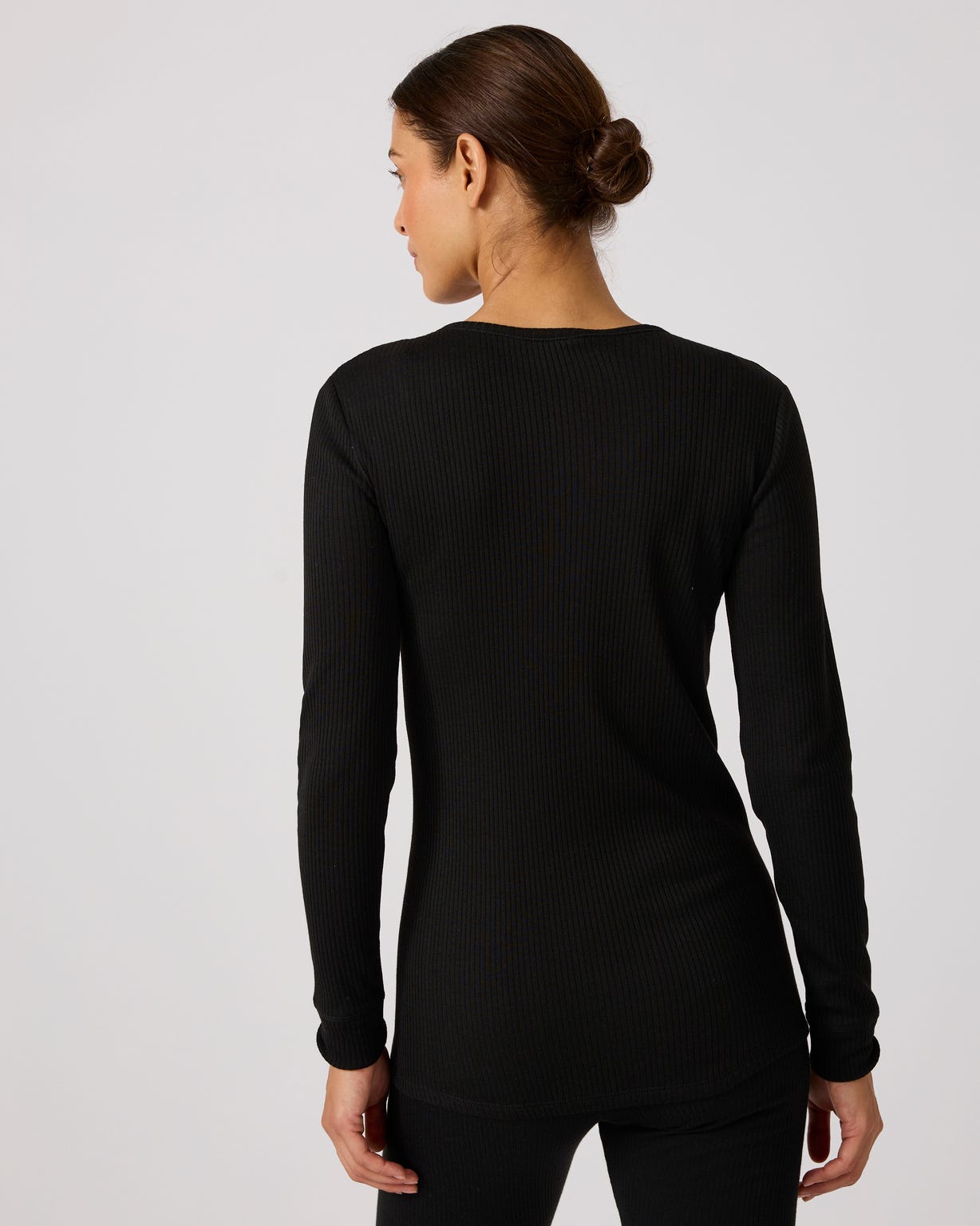 T-shirt femme Thermolactyl col rond, côtes molletonnées