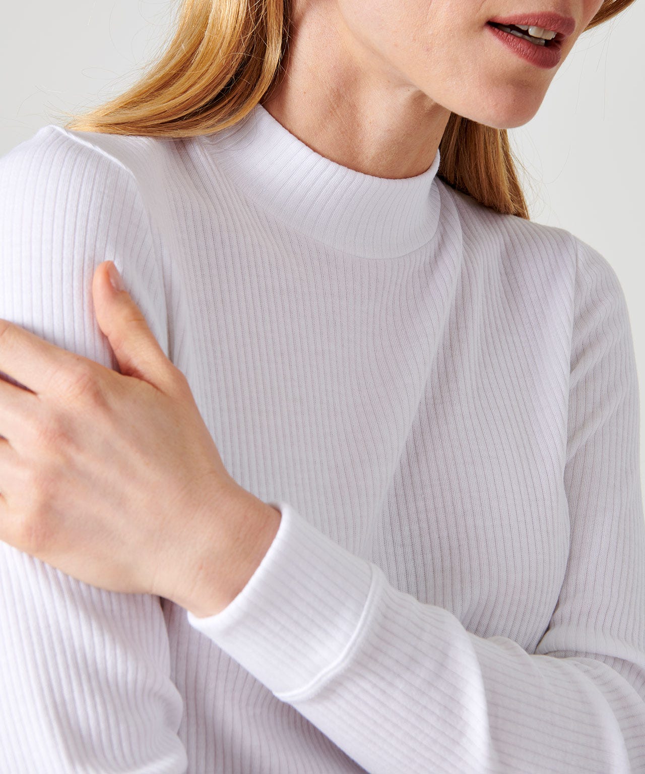 T-shirt femme Thermolactyl  col montant, côtes molletonnées