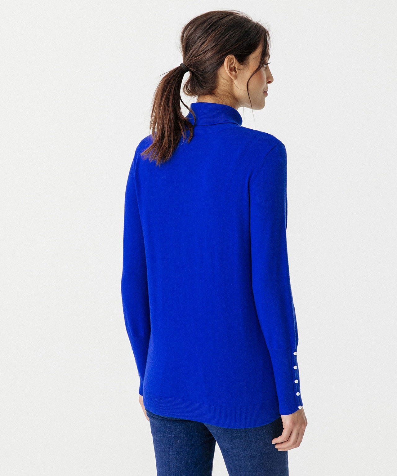 Pull col roulé maille fine et chaude