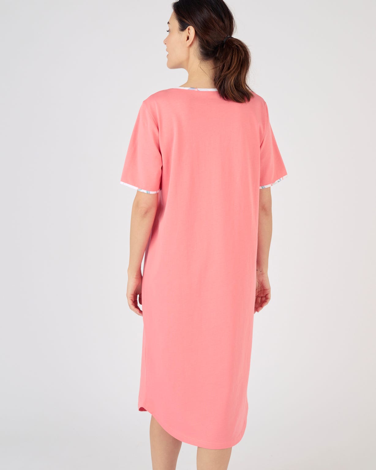 Lot de 2 chemises de nuit jersey pur coton peigné