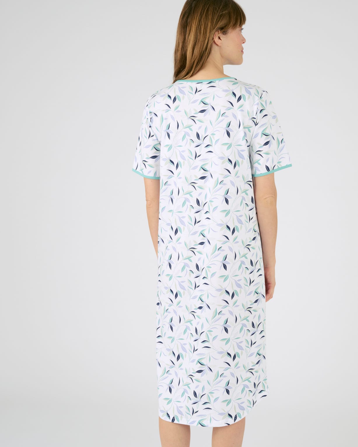 Lot de 2 chemises de nuit jersey pur coton peigné