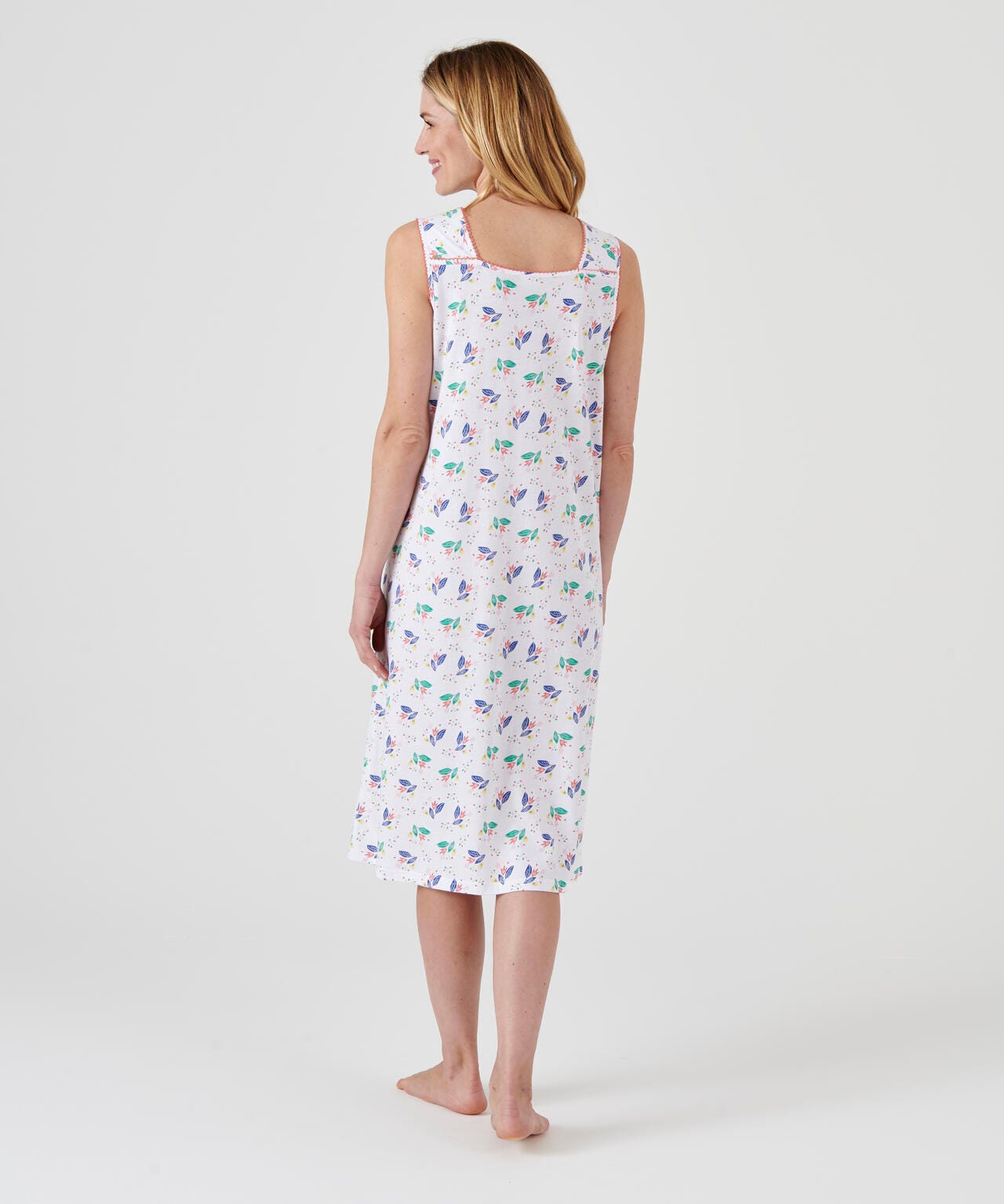 Chemise de nuit sans manches jersey imprimé