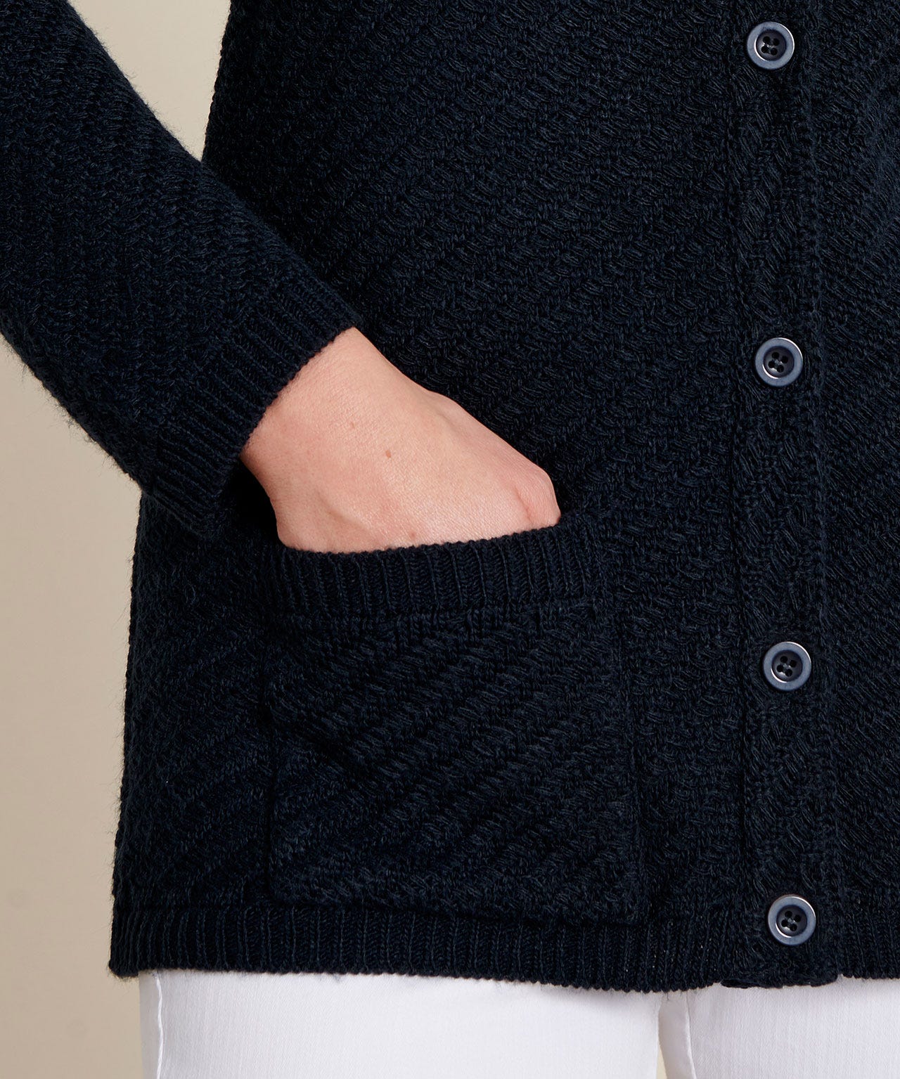 Gilet col V boutonné