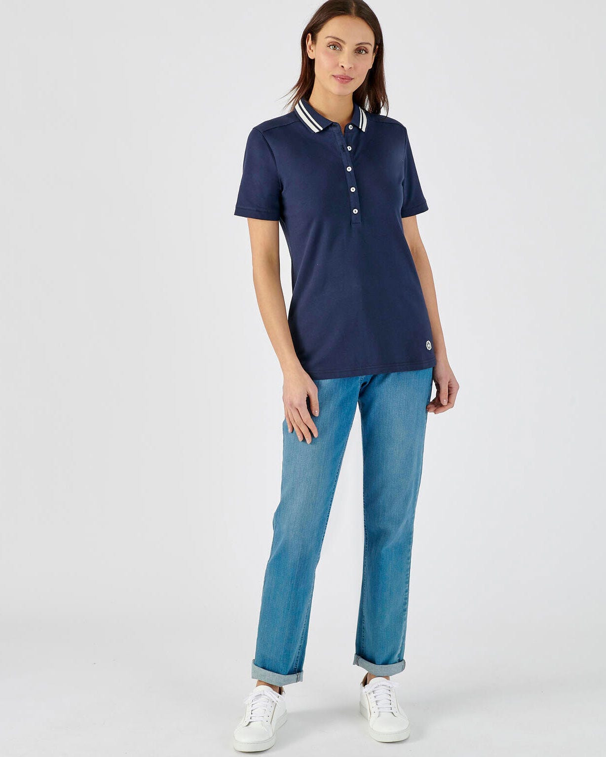 Polo coton stretch uni ou rayé