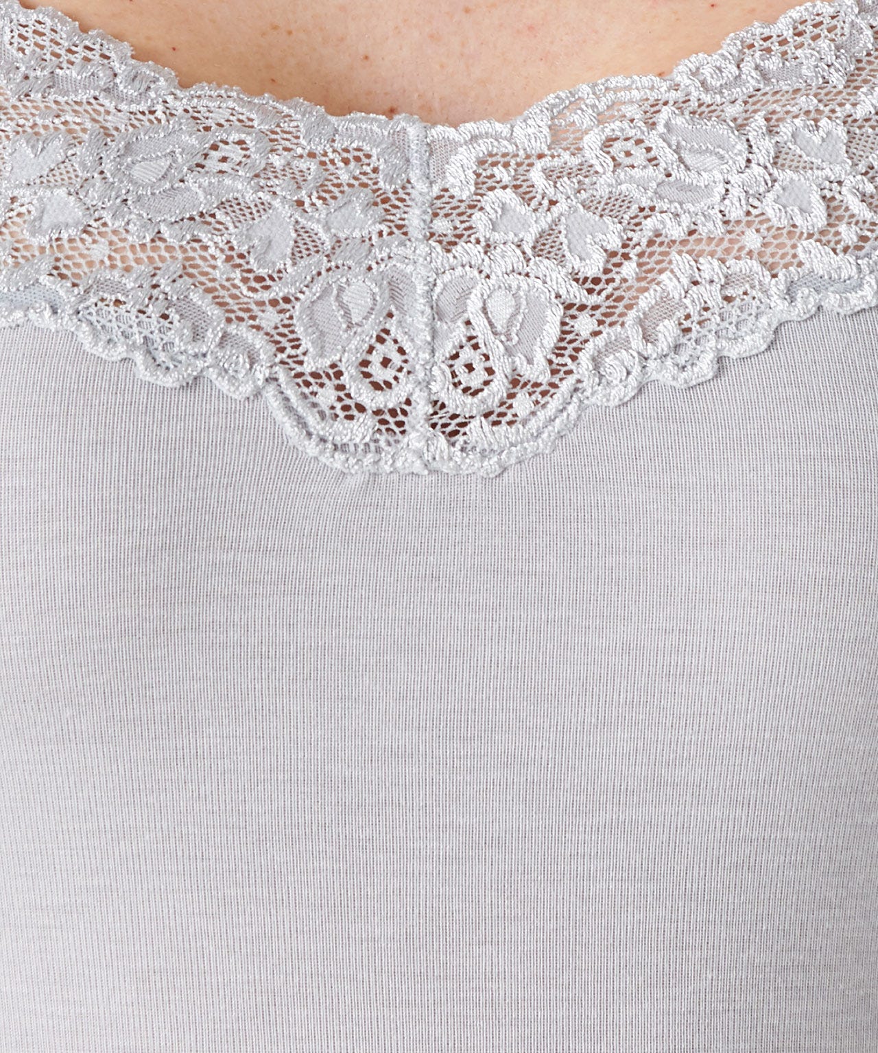 Tee-shirt dentelle, manches courtes