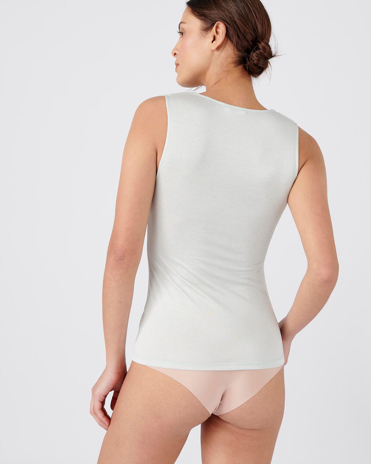 Débardeur Thermolactyl tulle brodé et 10% soie