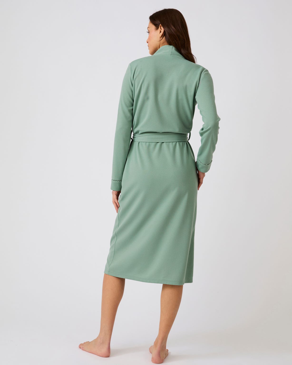 Robe de chambre maille fantaisie gaufrée