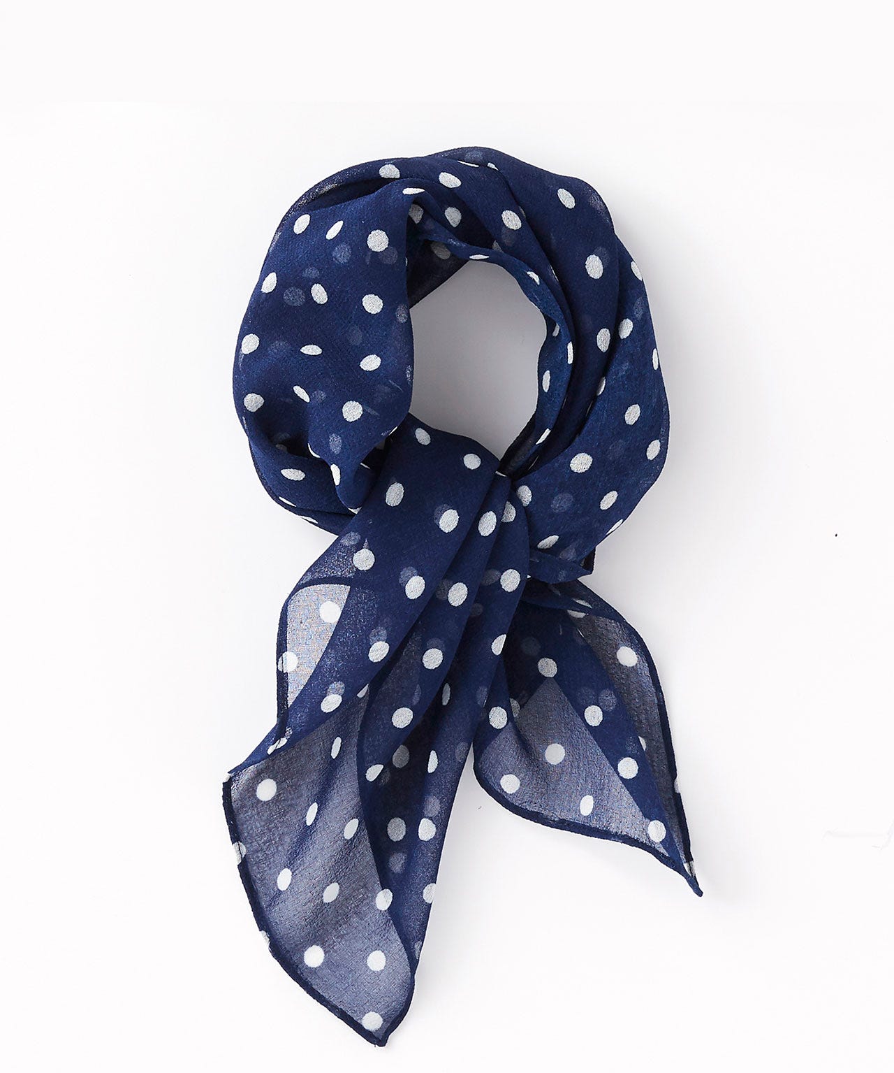 Foulard carré imprimé pois