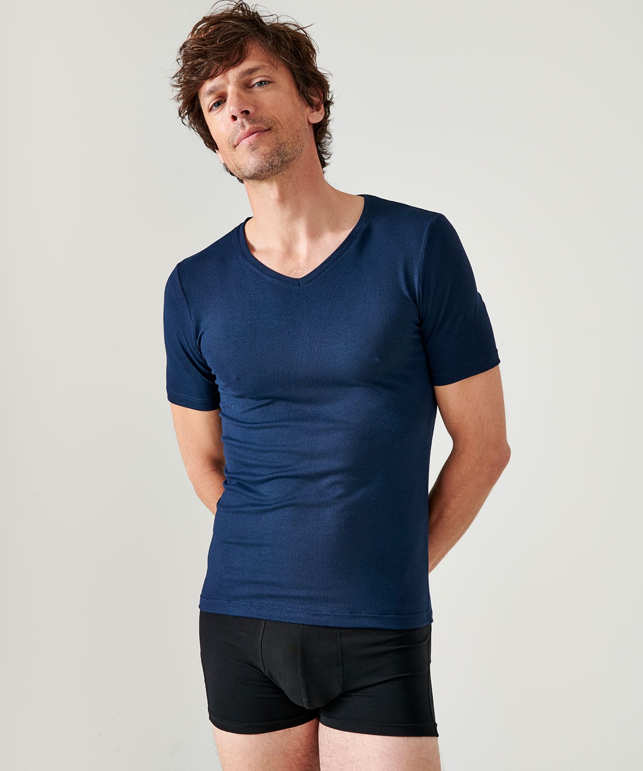 T-shirt manches courtes col V Thermolactyl Sensitive