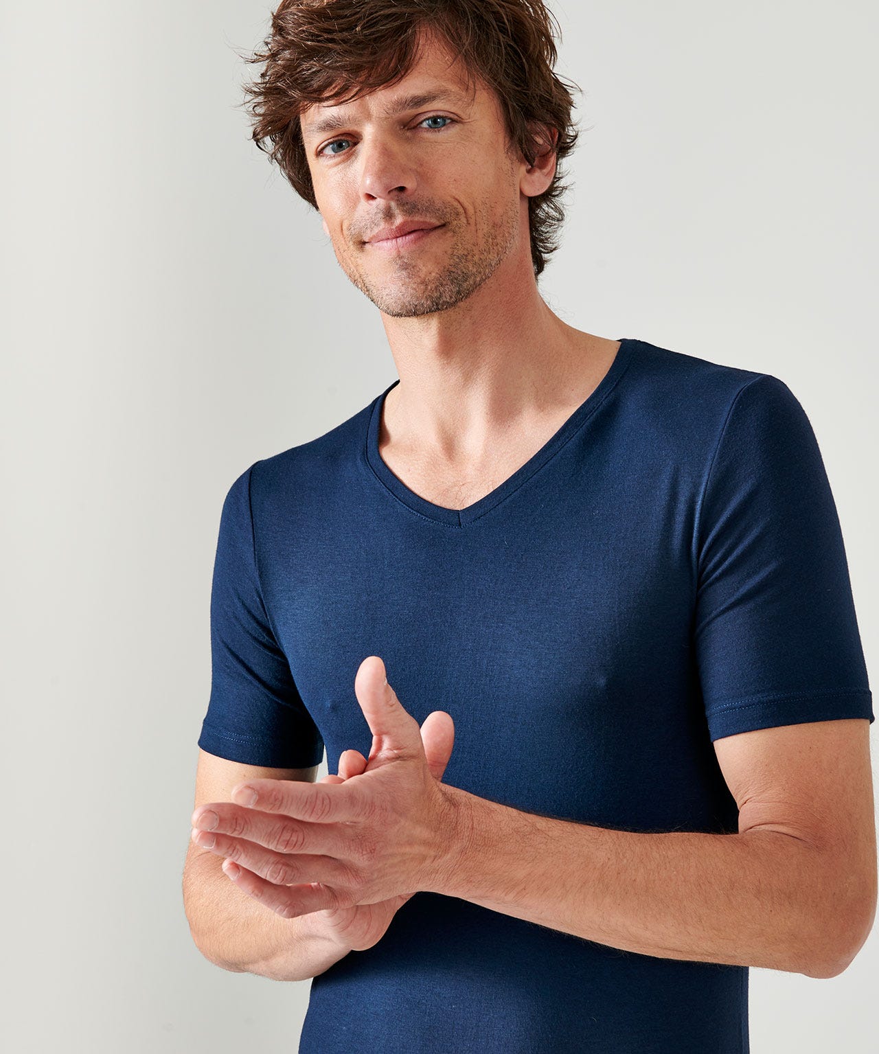 T-shirt manches courtes col V Thermolactyl Sensitive